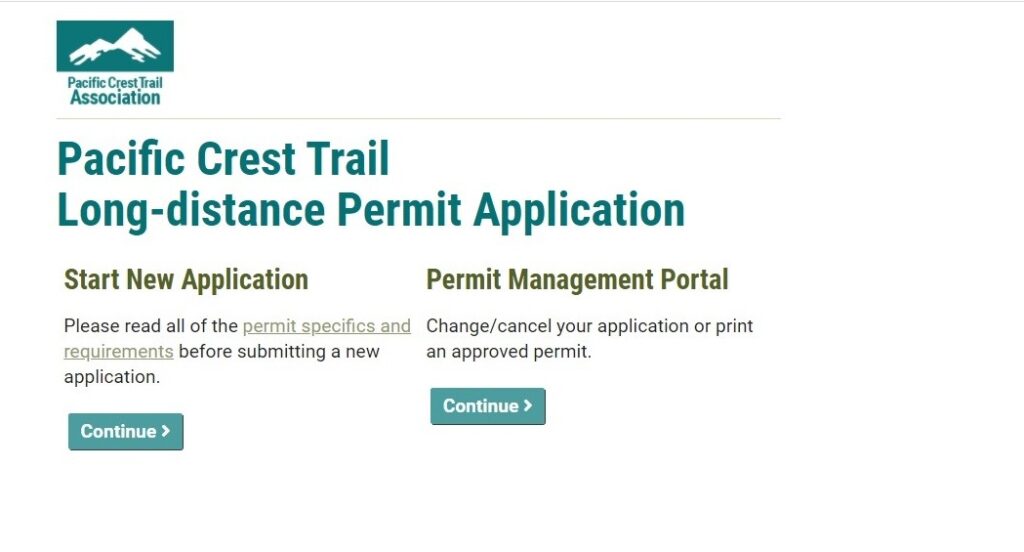 PCT long - distance Permit